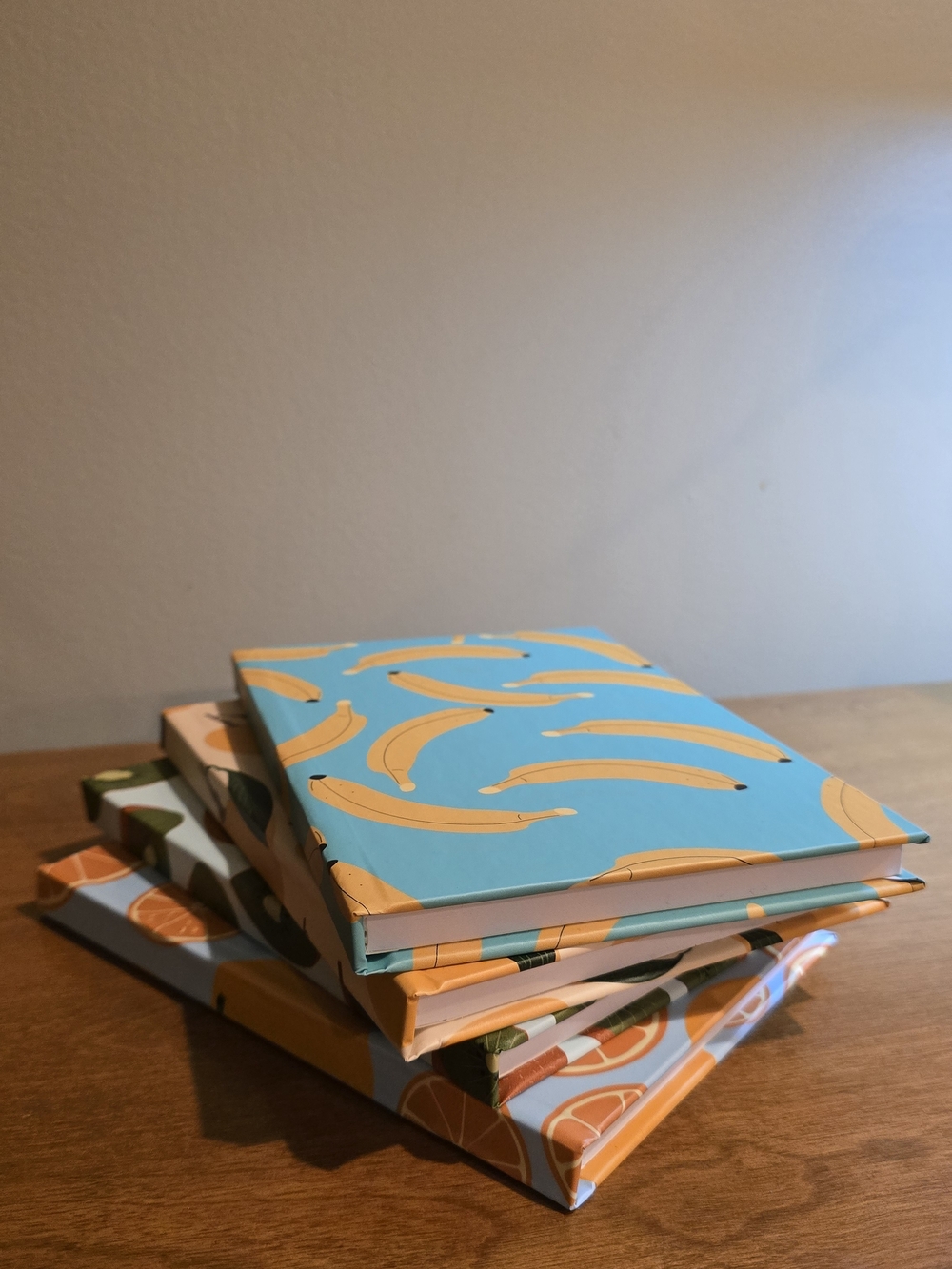Fruit Pattern Hardcover Notebooks - Playful Fruit Design